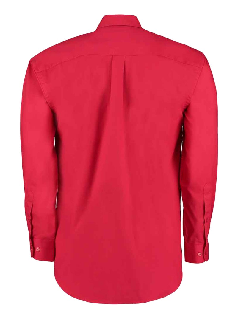 Kustom Kit - Chemise manches longues PREMIUM Rouge - Kiabi