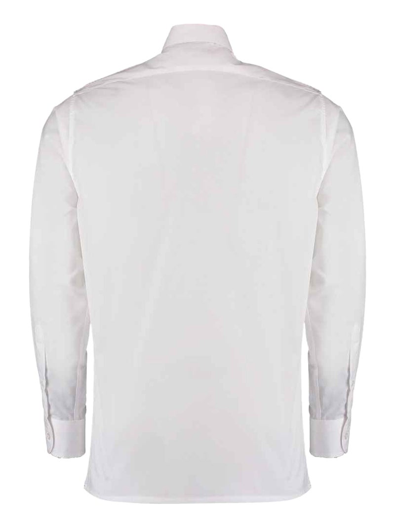 Kustom Kit - Chemise pilote manches longues Blanc - Kiabi