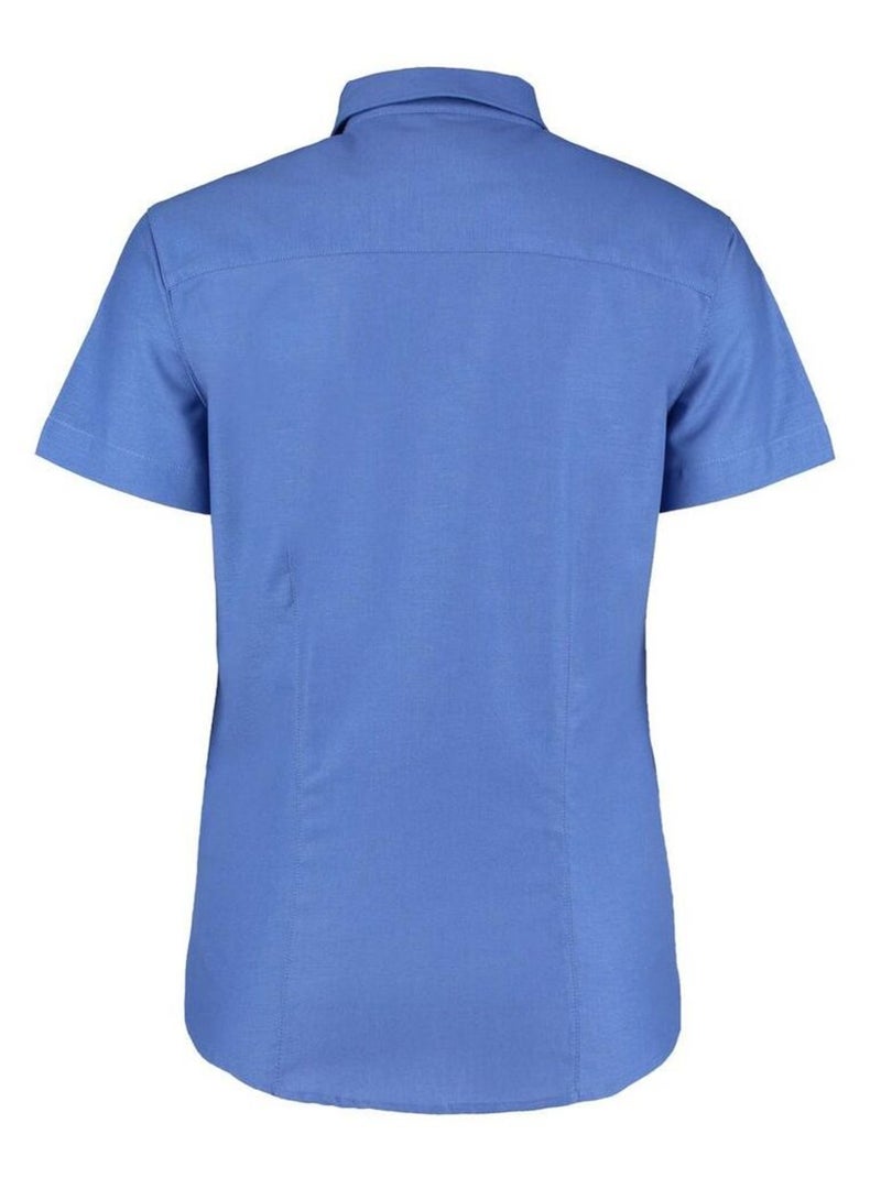 Kustom Kit - Chemisier à manches courtes Bleu azur - Kiabi