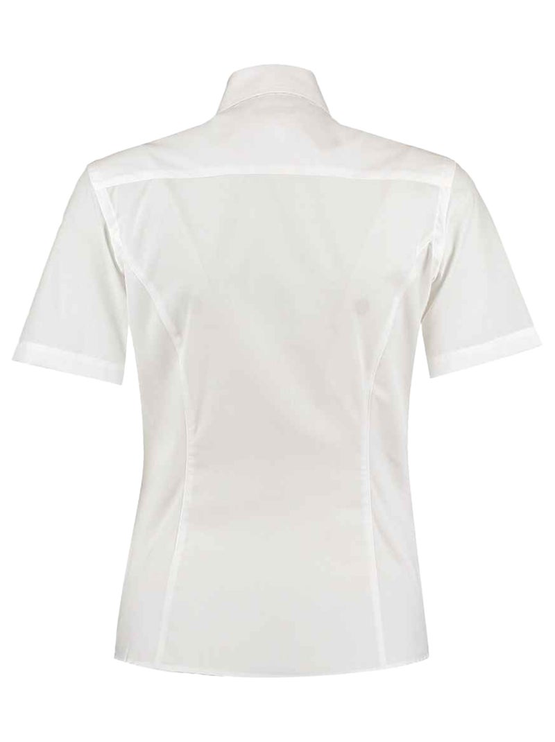 Kustom Kit - Chemisier manches courtes commerce Blanc - Kiabi