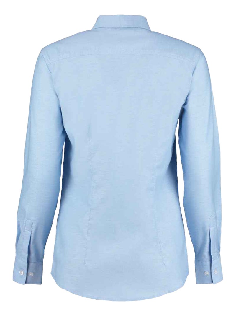 Kustom Kit - Chemisier manches longues Bleu clair - Kiabi