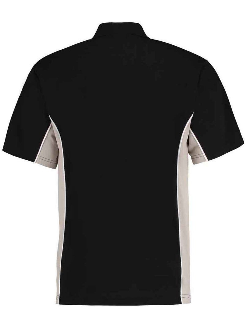 Kustom Kit - Polo motif/style Jogging Blanc Noir Gris - Kiabi