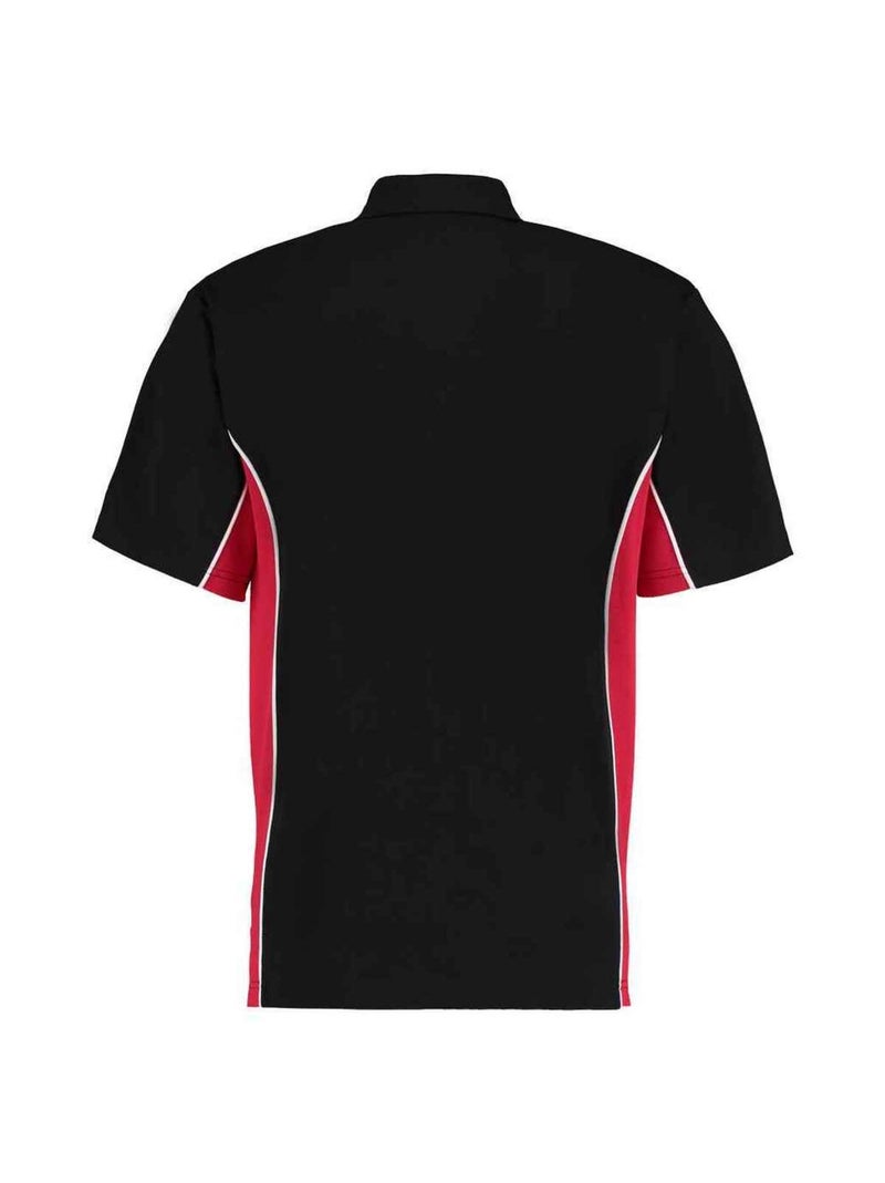 Kustom Kit - Polo motif/style Jogging Noir Rouge Blanc - Kiabi