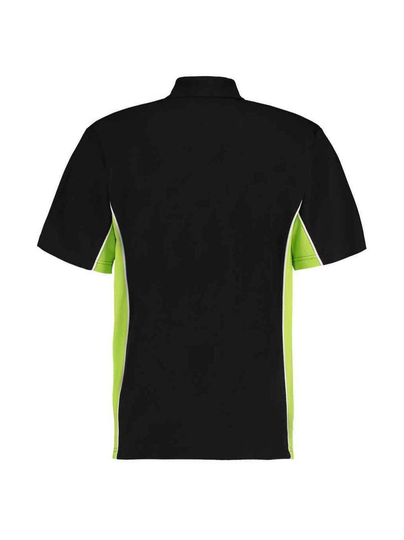 Kustom Kit - Polo motif/style Jogging Noir Vert Blanc - Kiabi