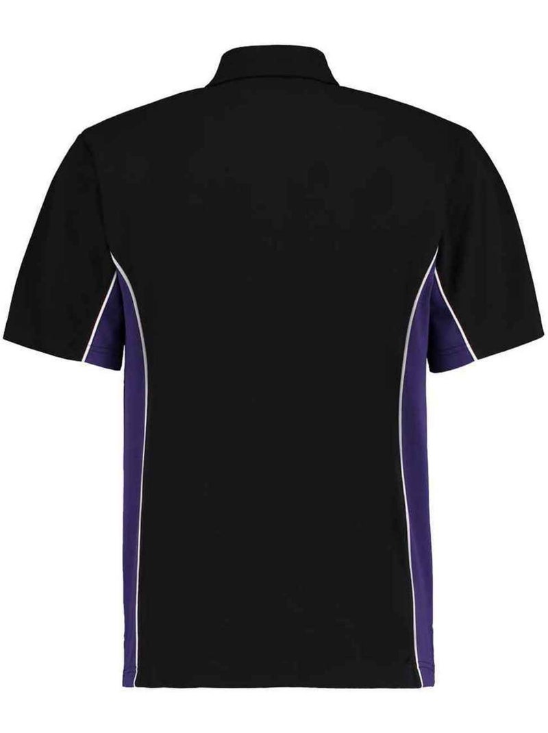 Kustom Kit - Polo motif/style Jogging Noir Violet Blanc - Kiabi