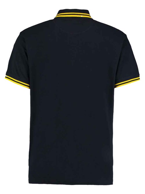 Kustom Kit - Polo motif/style rayure contrastée sur bord - Kiabi