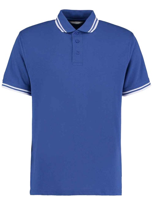 Kustom Kit - Polo motif/style rayure contrastée sur bord - Kiabi