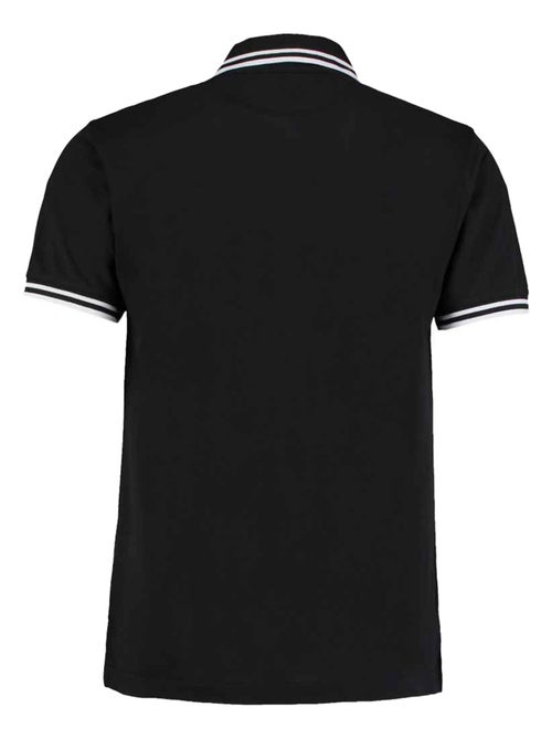 Kustom Kit - Polo motif/style rayure contrastée sur bord - Kiabi