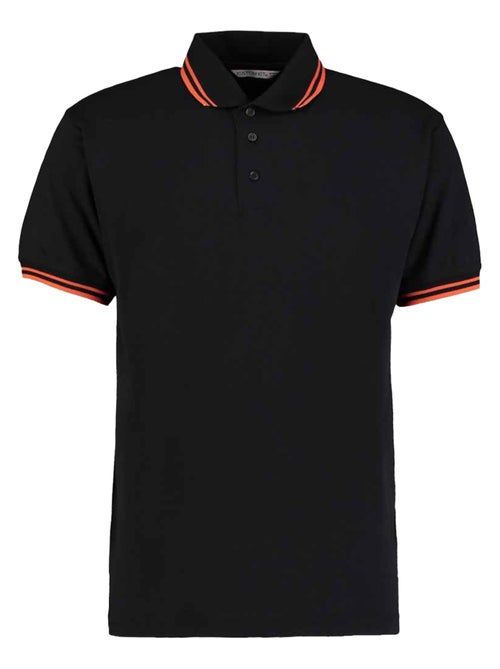 Kustom Kit - Polo motif/style rayure contrastée sur bord - Kiabi