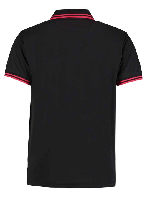 Kustom Kit - Polo motif/style rayure contrastée sur bord - Kiabi