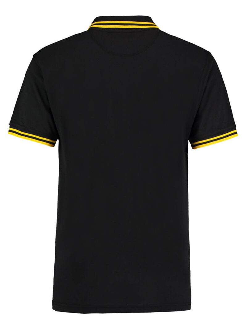Kustom Kit - Polo Noir Jaune - Kiabi