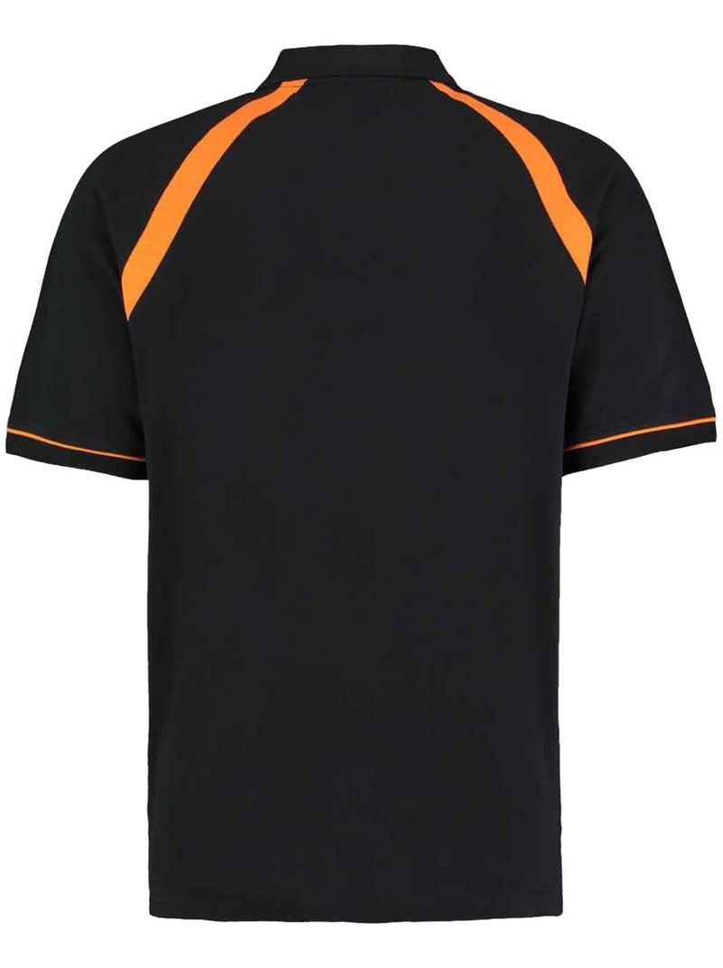 Kustom Kit - Polo OAK HILL Noir Orange - Kiabi