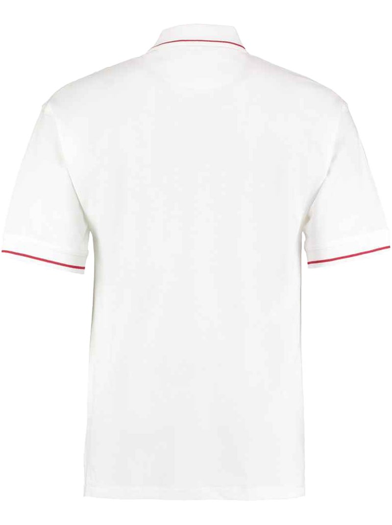 Kustom Kit - Polo ST MELLION Blanc Rouge - Kiabi