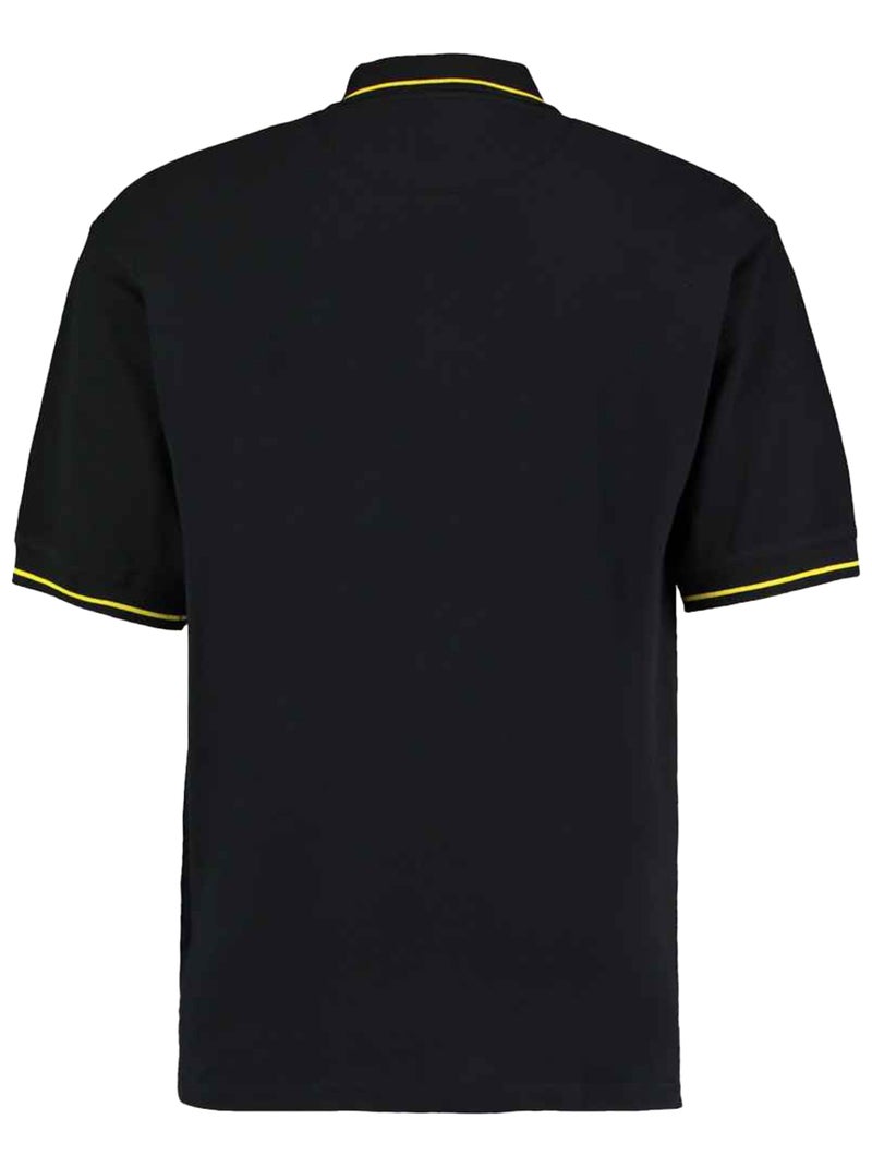 Kustom Kit - Polo ST MELLION Noir Jaune - Kiabi