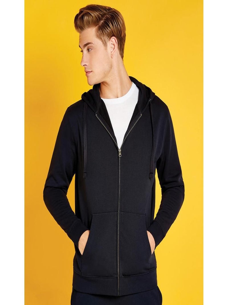 Kustom Kit - Sweat à capuche et fermeture zippée Noir - Kiabi