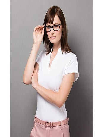 Kustom Kit - T-shirt à manches courtes et col mandarin