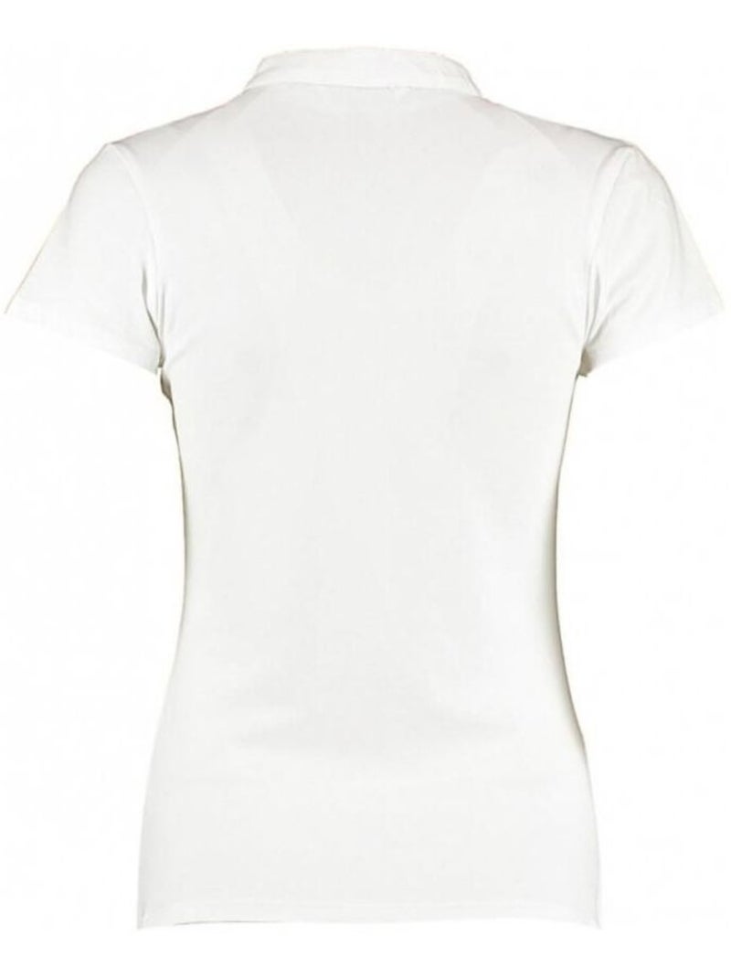 Kustom Kit - T-shirt à manches courtes et col mandarin Blanc - Kiabi