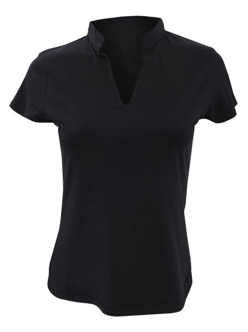 Kustom Kit - T-shirt à manches courtes et col mandarin - Kiabi