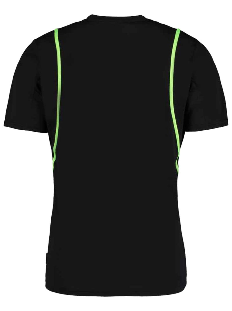 Kustom Kit - T-shirt motif/style Contrasté Noir Jaune - Kiabi