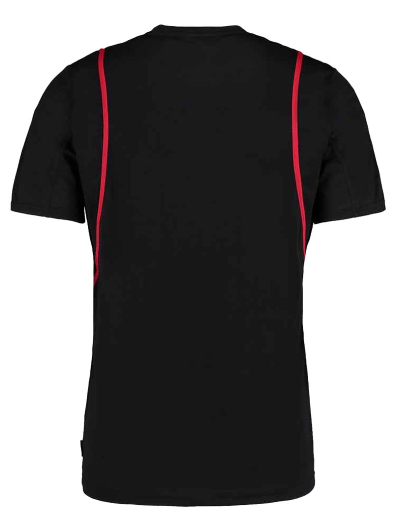 Kustom Kit - T-shirt motif/style Contrasté Noir Rouge - Kiabi