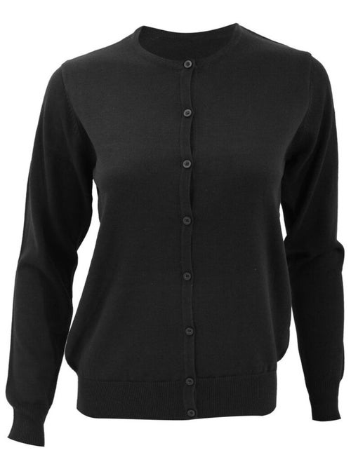 Kustom Kit Cardigan à col rond pour femmes / Tricot pour dames - Kiabi