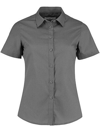 Kustom Kit Chemise à manches courtes en popeline taillée, Femmes/Dames