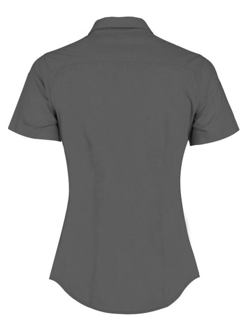 Kustom Kit Chemise à manches courtes en popeline taillée, Femmes/Dames - Kiabi