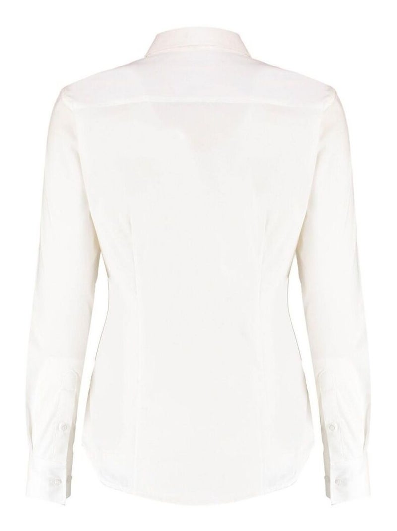 Kustom Kit Chemise à manches longues en tissu extensible Oxford pour dames et demoiselles Blanc - Kiabi