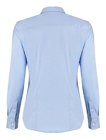 Kustom Kit Chemise à manches longues en tissu extensible Oxford pour dames et demoiselles