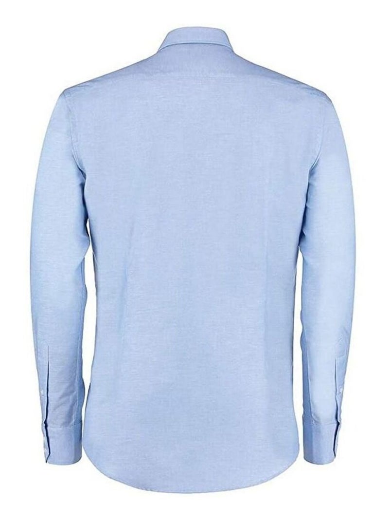 Kustom Kit Chemise à manches longues Oxford Slim pour hommes Bleu clair - Kiabi