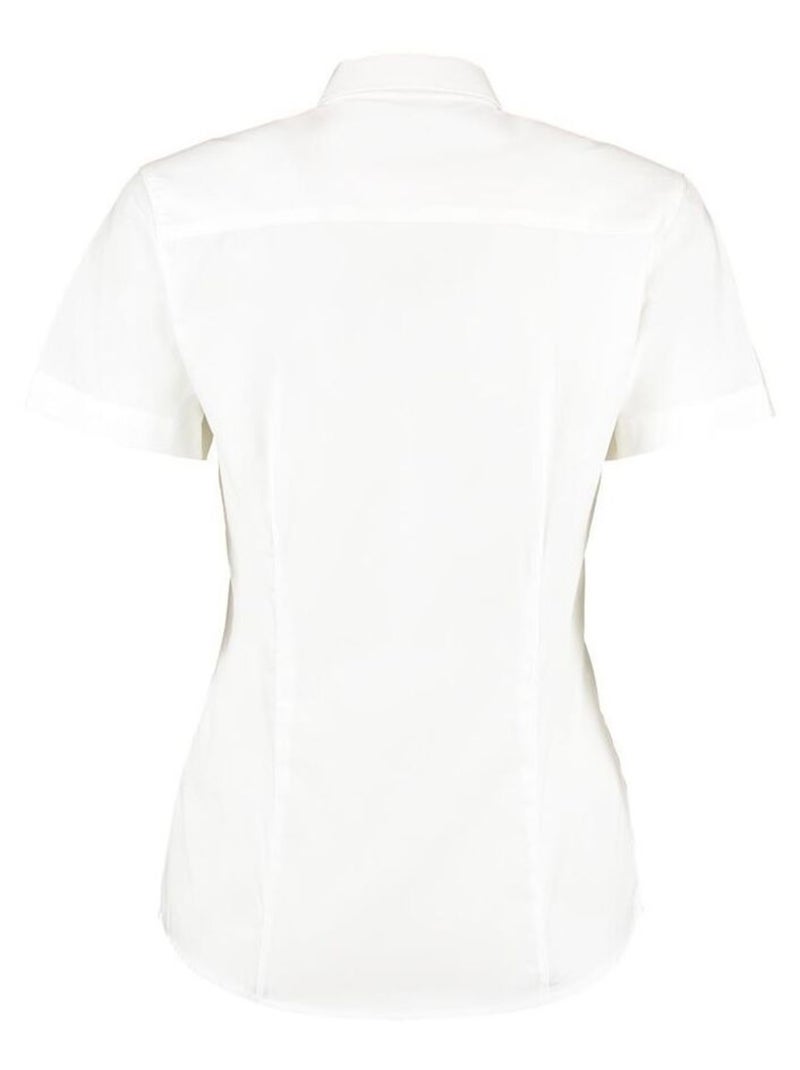 Kustom Kit Chemise d'entreprise Oxford à manches courtes pour femmes Blanc - Kiabi