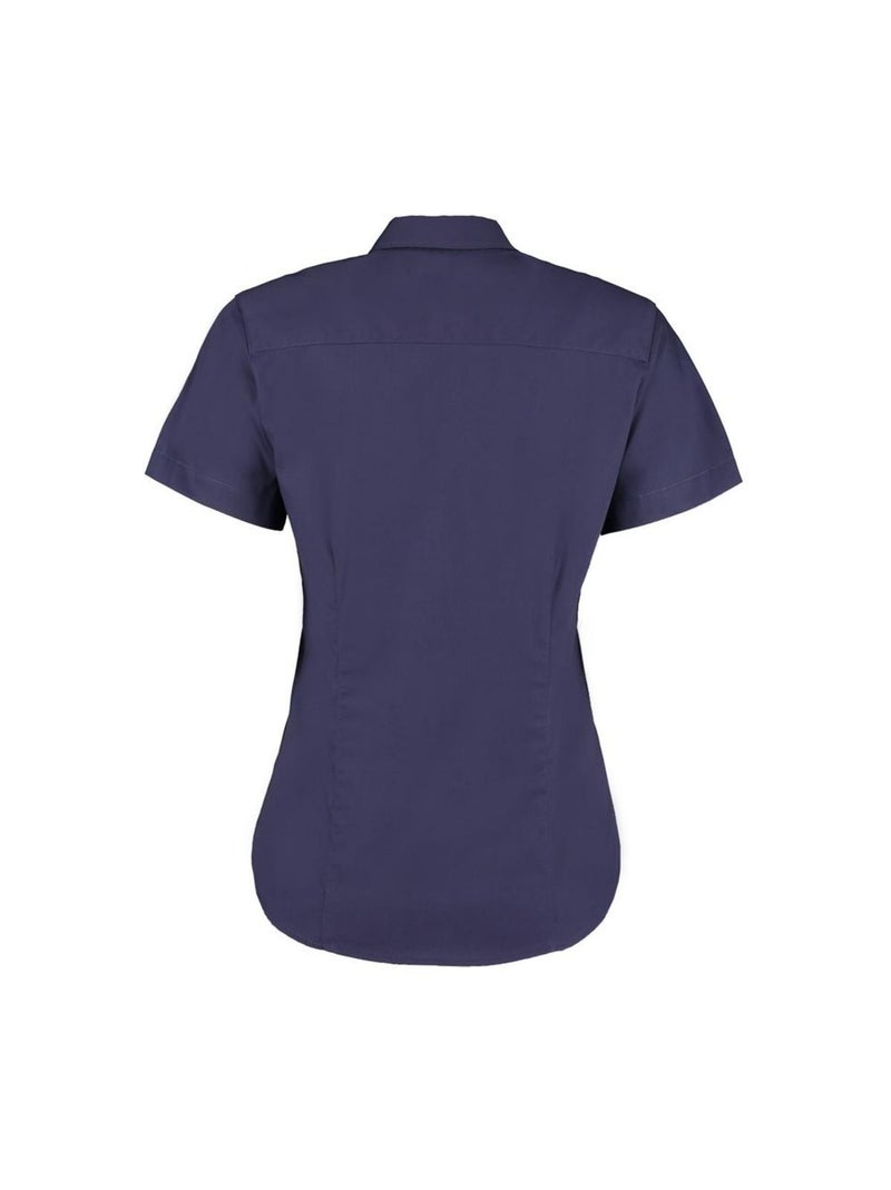 Kustom Kit Chemise d'entreprise Oxford à manches courtes pour femmes Bleu foncé - Kiabi