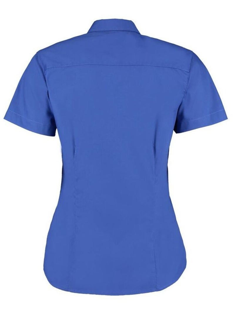 Kustom Kit Chemise d'entreprise Oxford à manches courtes pour femmes Bleu roi - Kiabi