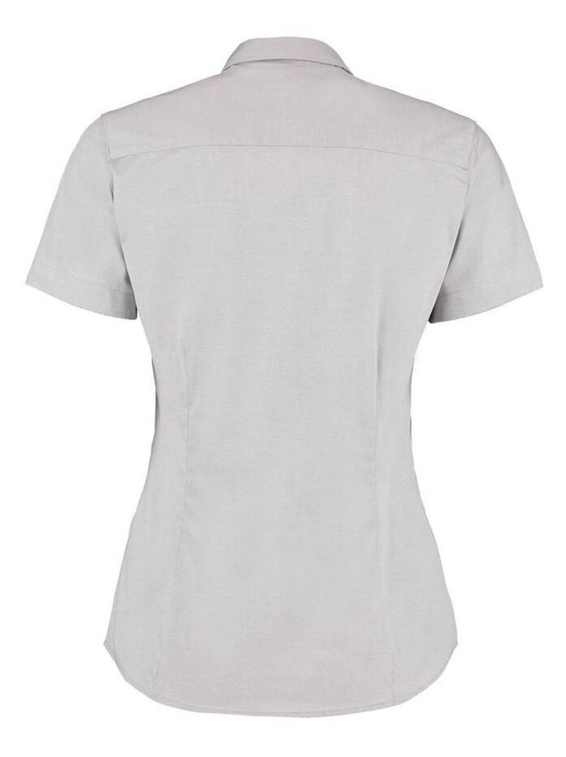 Kustom Kit Chemise d'entreprise Oxford à manches courtes pour femmes Gris - Kiabi