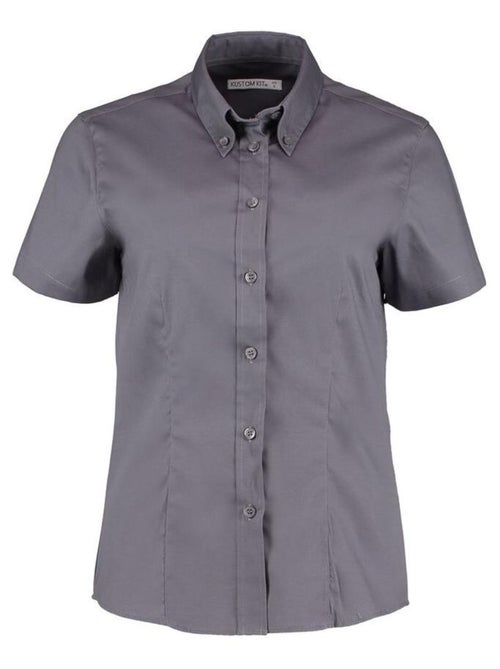 Kustom Kit Chemise d'entreprise Oxford à manches courtes pour femmes - Kiabi