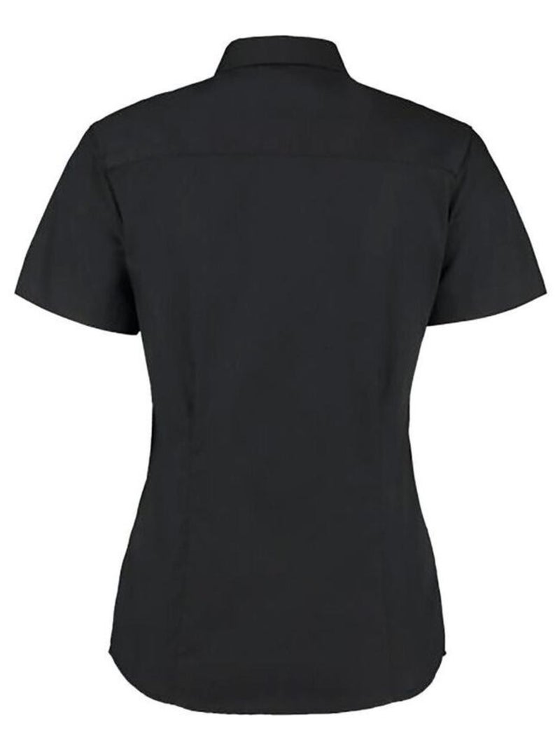 Kustom Kit Chemise d'entreprise Oxford à manches courtes pour femmes Noir - Kiabi