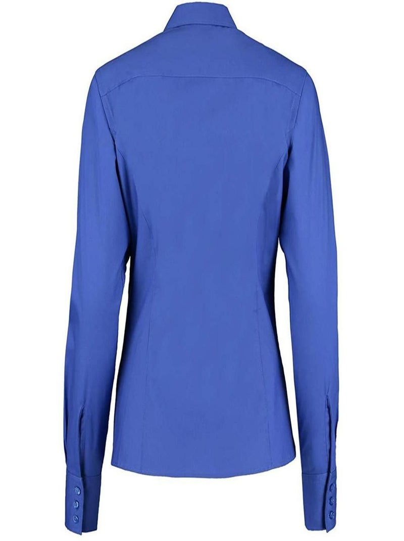 Kustom Kit Chemise Oxford à manches longues pour dames Bleu roi - Kiabi