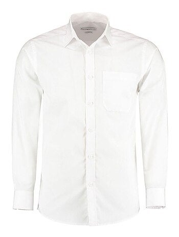 Kustom Kit Mens Poplin Tailored Long-Sleeve Formal Shirt