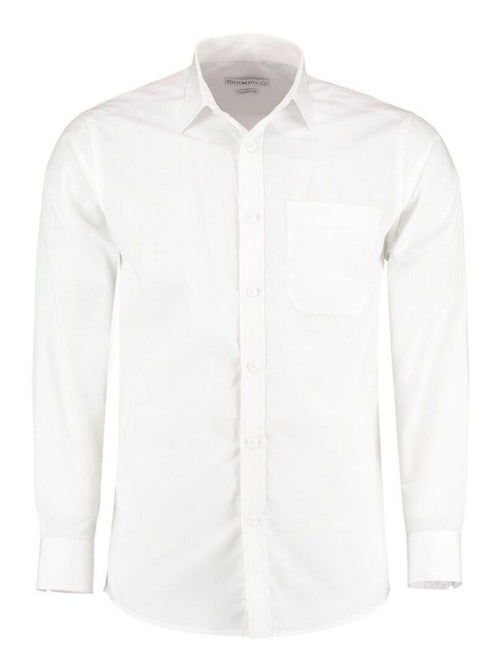 Kustom Kit Mens Poplin Tailored Long-Sleeve Formal Shirt - Kiabi