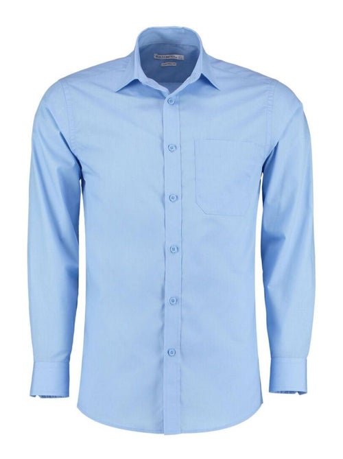 Kustom Kit Mens Poplin Tailored Long-Sleeve Formal Shirt - Kiabi