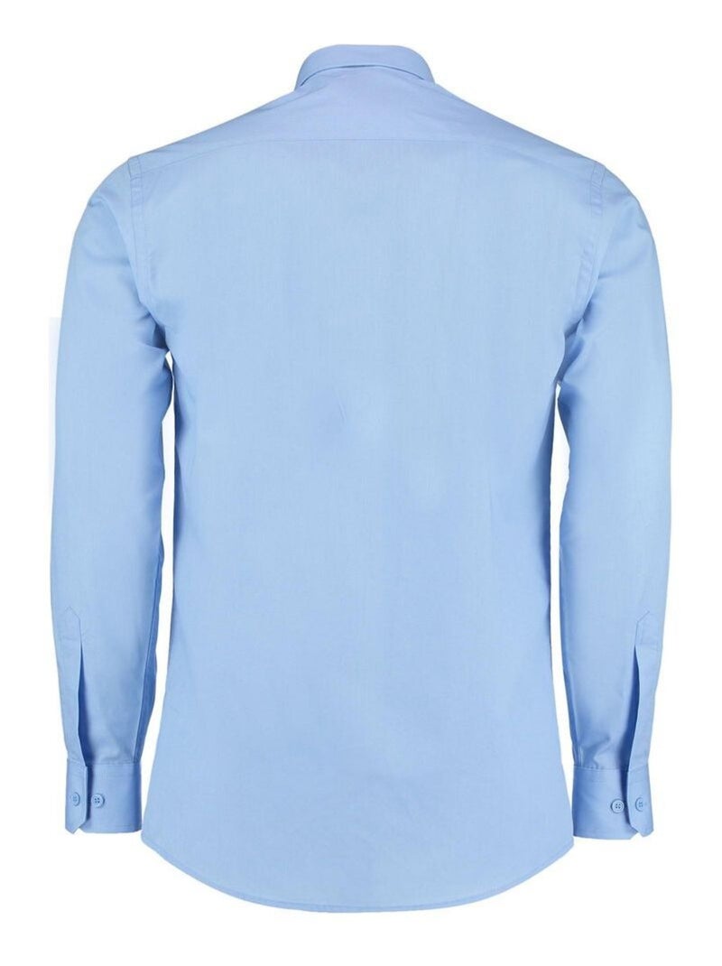 Kustom Kit Mens Poplin Tailored Long-Sleeve Formal Shirt Bleu clair - Kiabi