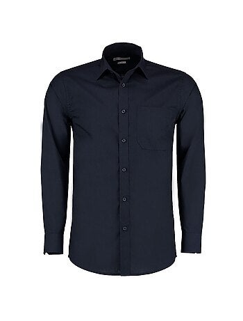 Kustom Kit Mens Poplin Tailored Long-Sleeve Formal Shirt