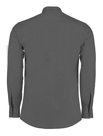 Kustom Kit Mens Poplin Tailored Long-Sleeve Formal Shirt