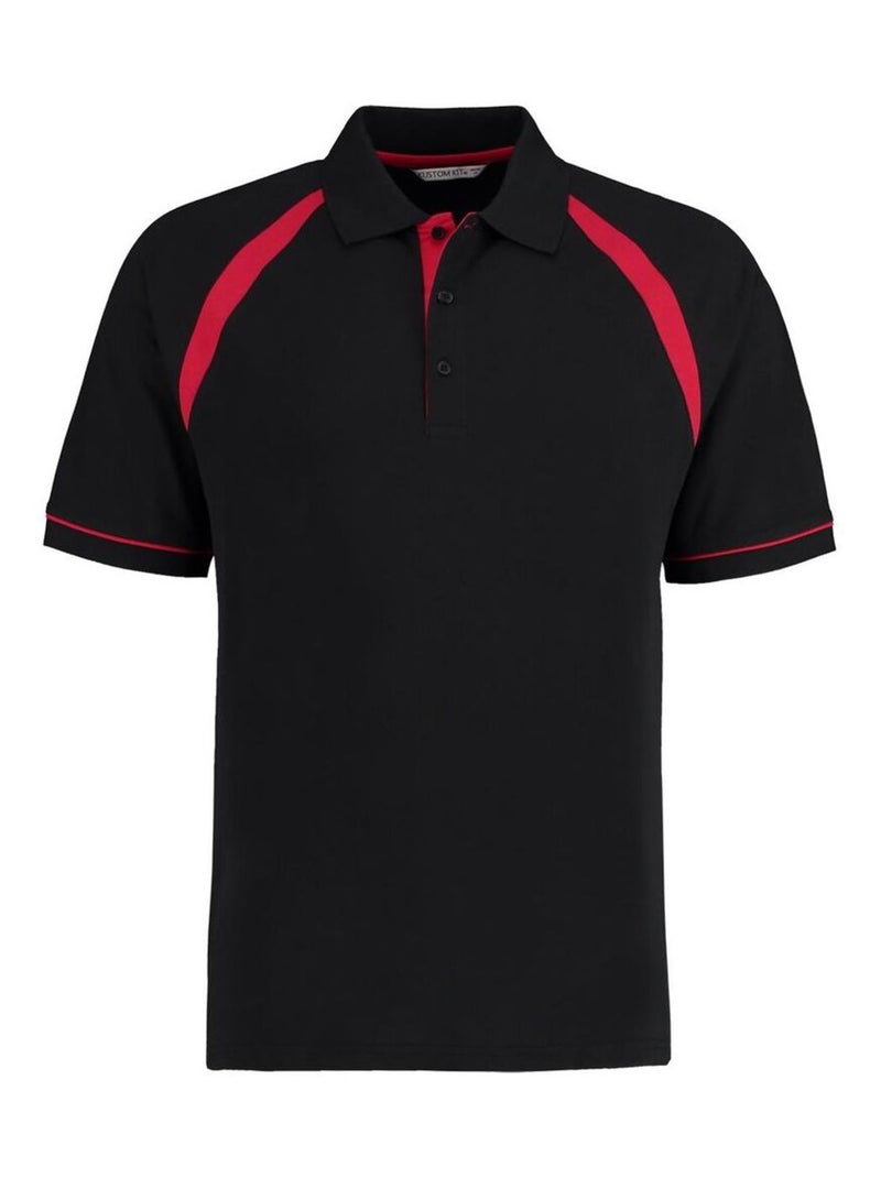 Kustom Kit Oak Hill - Polo à manches courtes Noir Rouge - Kiabi