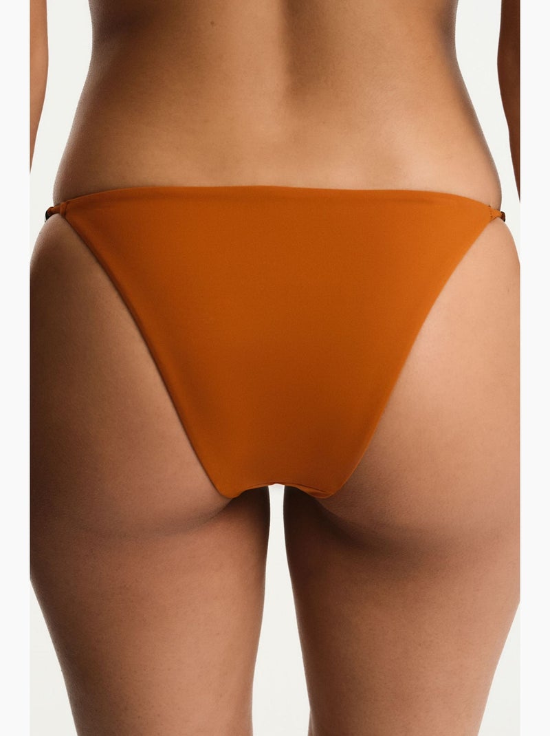 Kya side bas de bikini taille mi-haute penti Camel - Kiabi