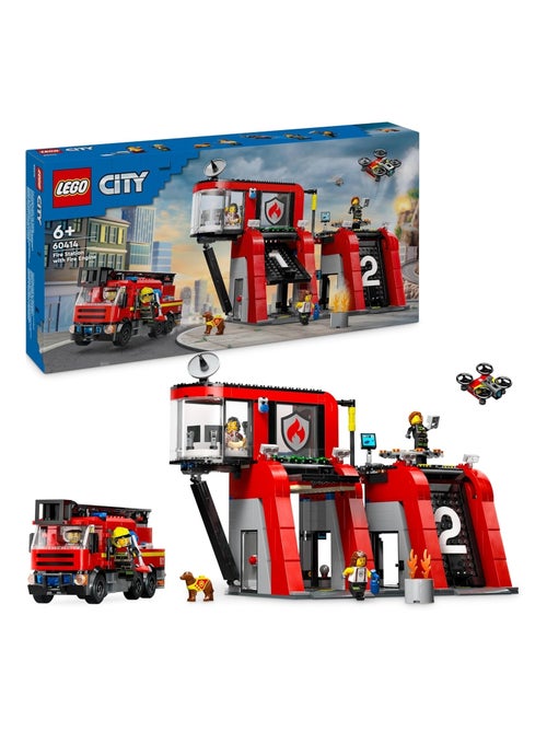 La caserne et le camion de pompiers - Kiabi