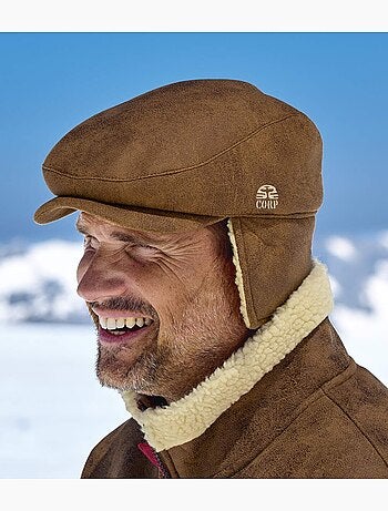 La casquette cache-oreilles suédine et sherpa - atlas for men