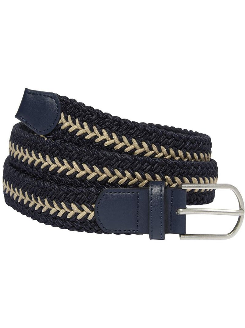 La ceinture tressée extensible top confort  - atlas for men Bleu marine - Kiabi