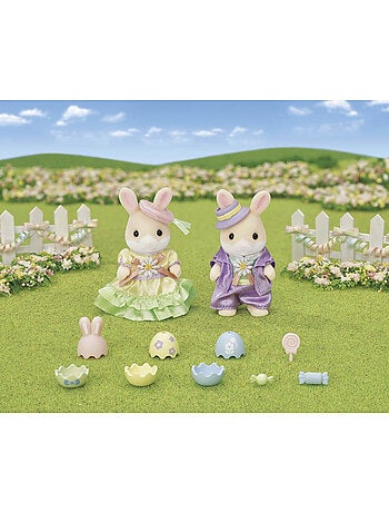 La chasse aux œufs des frères et sœurs lapin marguerite - sylvanian families - 5691