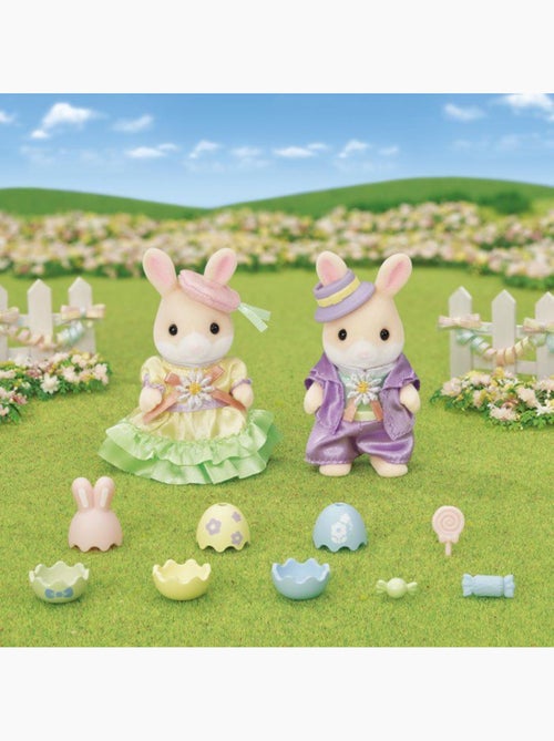 La chasse aux œufs des frères et sœurs lapin marguerite - sylvanian families - 5691 - Kiabi